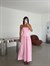 Guloplu Straplez Elbise - Pembe