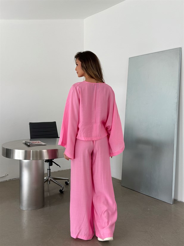 Salaş Keten Takım  - Pembe