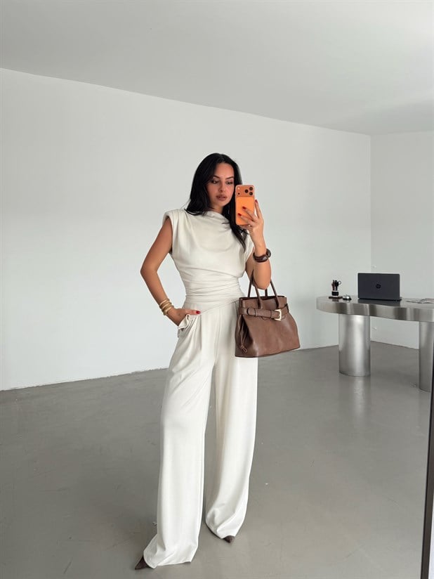 Vatkalı Asimetrik Modal Takım - Taş