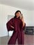 Yarasa Kol Oversize Takım - Bordo