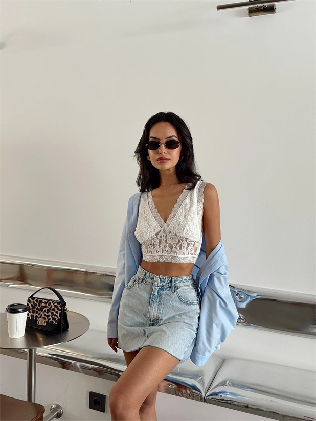 Dantelli Bralet - Beyaz
