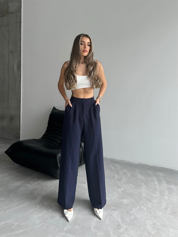 Elicia Line Pileli Palazzo - Lacivert