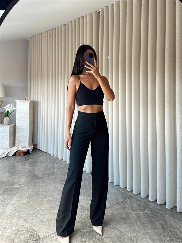 Poliviskon Fit Palazzo - Siyah