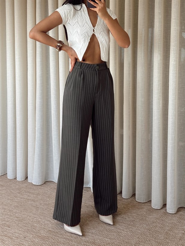 Elicia Line Pileli Palazzo - Haki