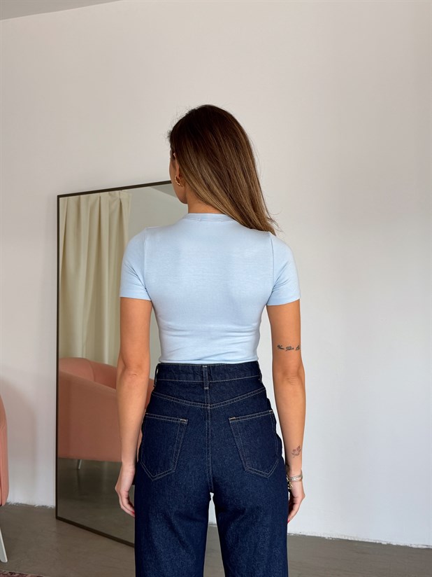 Orijinal Kısa Kol Basic - Mavi