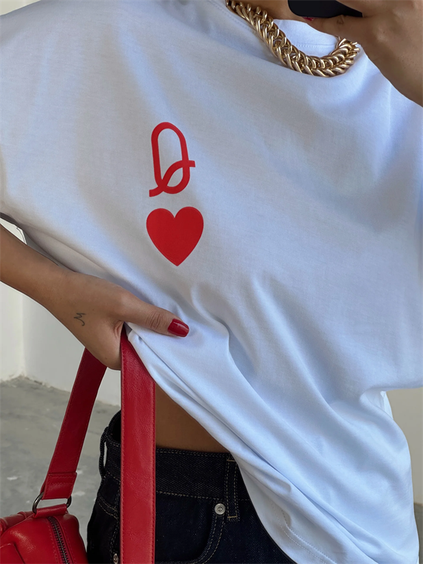 Love Q Basic Tshirt Beyaz - Beyaz