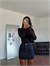 Bisiklet Yaka Uzun Kol Bodysuit - Siyah