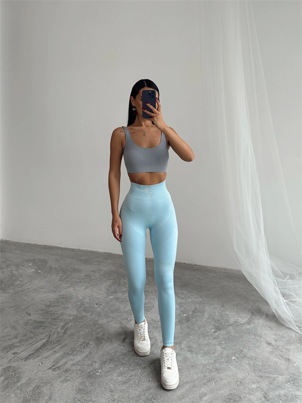 Esnek Tayt Bebe Mavi - Mavi