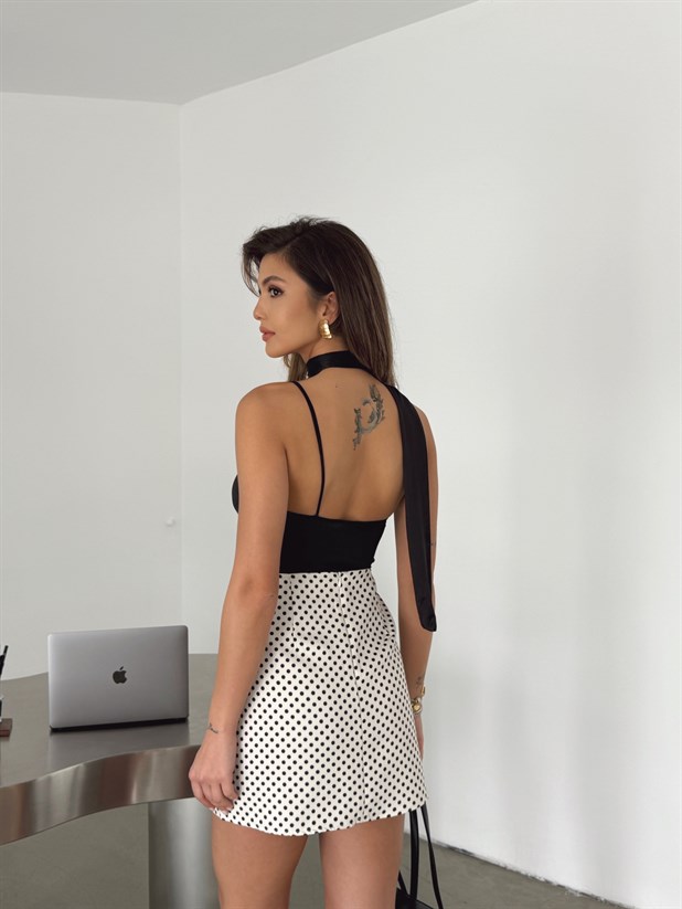 Fularlı Sandy Bluz - Siyah