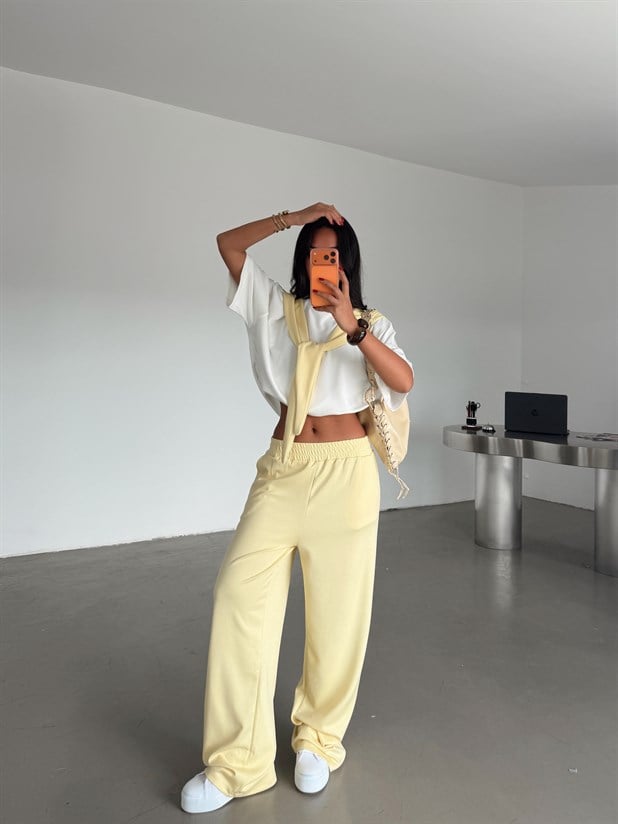 Garnili Modal Takım - Sarı