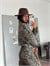 Leopar Desenli Crop Kot Ceket - Leopar