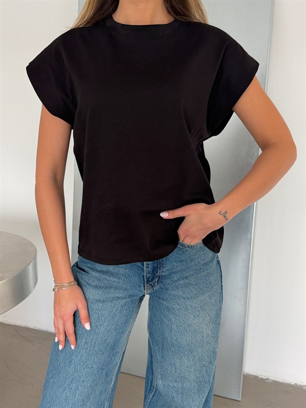 Düz Kolsuz Basic - Siyah