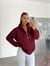 Fermuarlı Cepli Sweat - Bordo