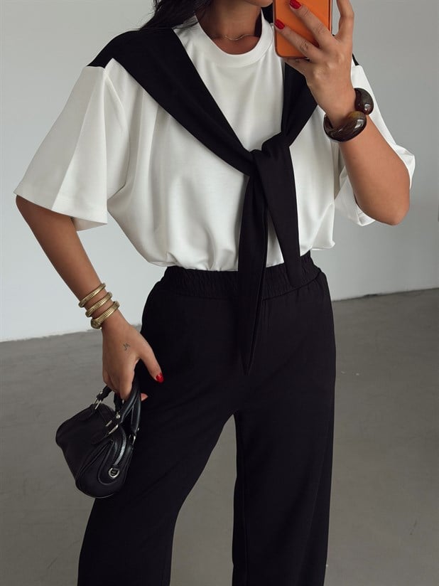 Garnili Modal Takım - Siyah