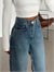 Barrel Fit Mom Jean - Mavi Yıkama