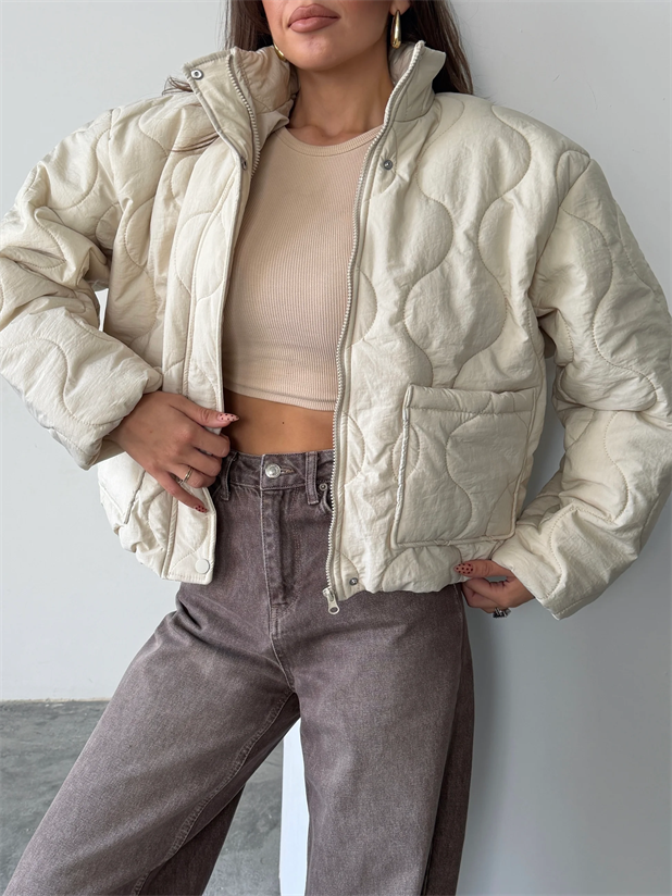 Cepli Kapitone Mont - Ekru