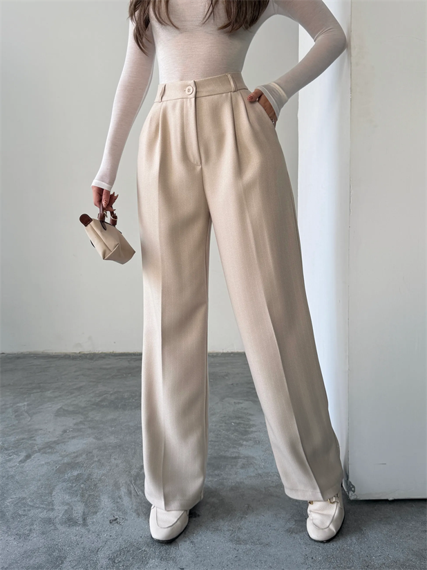 Yünefekt Çizgili Palazzo - Taş