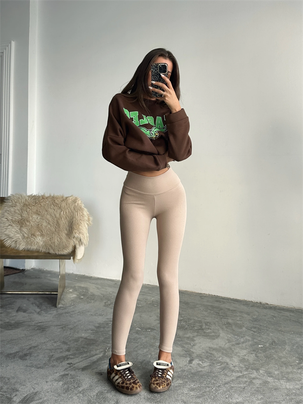 Toparlayıcı Fitilli Tayt Taş - Taş