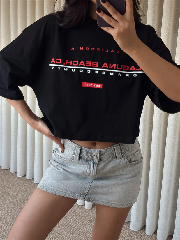 Laguna Beach Crop Basic - Siyah