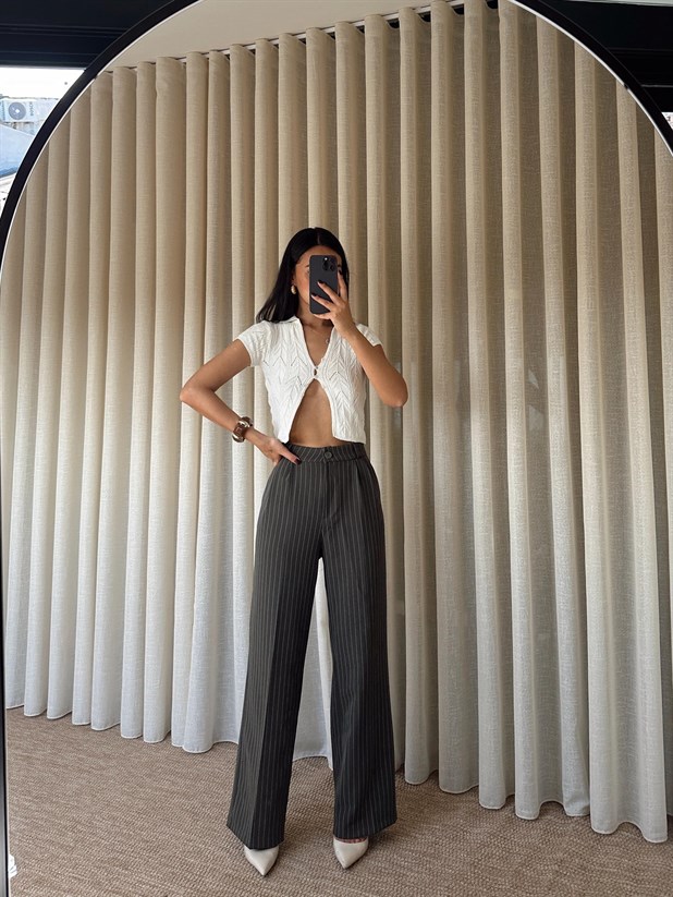 Elicia Line Pileli Palazzo - Haki