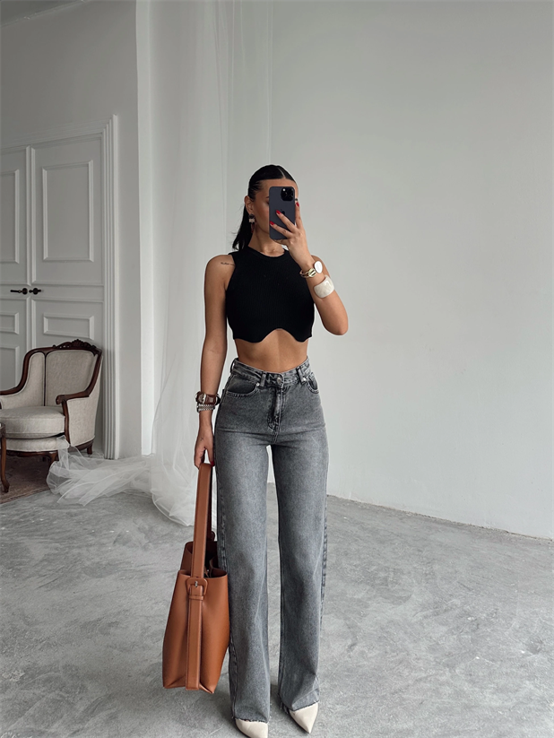 Massimo Paça Kesik Palazzo Jean - Füme