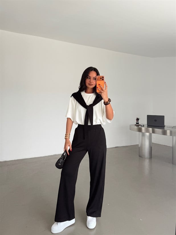 Garnili Modal Takım - Siyah