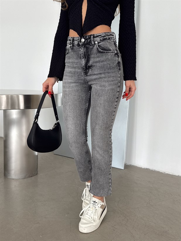 Original Paça Kesik Jean - Gri