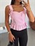 Sırt Bağlamalı Korse Crop - Pembe