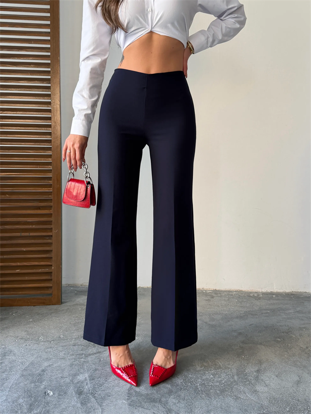 Gizli Fermuarlı Pantolon - Lacivert