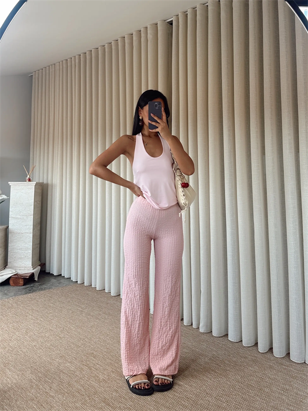 Orıgınal Bürümcük Pantolon  - Pembe