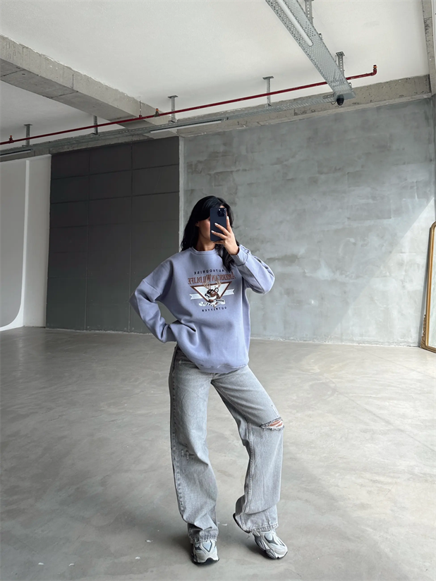 Amerıcan Wılder Sweatshirt Lila - Lila