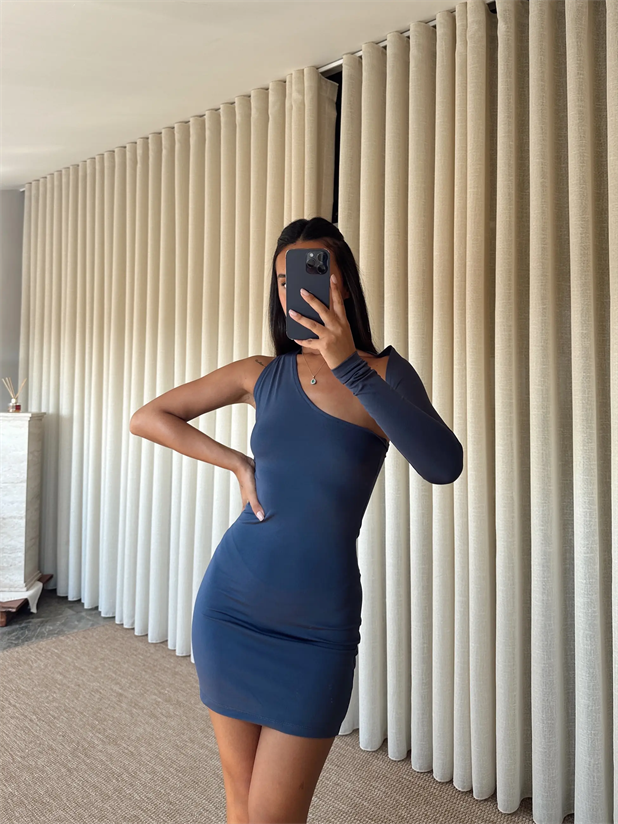 Pera Tek Kol Elbise Antrasit - Antrasit