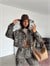Leopar Desenli Crop Kot Ceket - Leopar