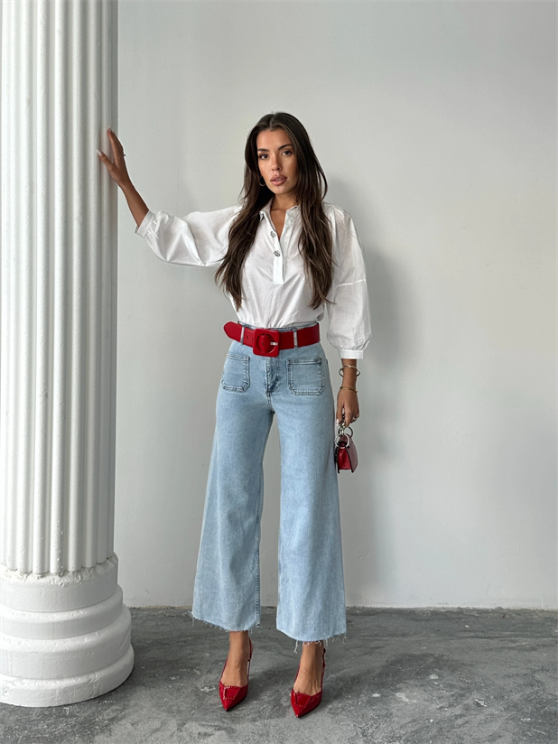 Cepli Fit Palazzo - Buz Mavi