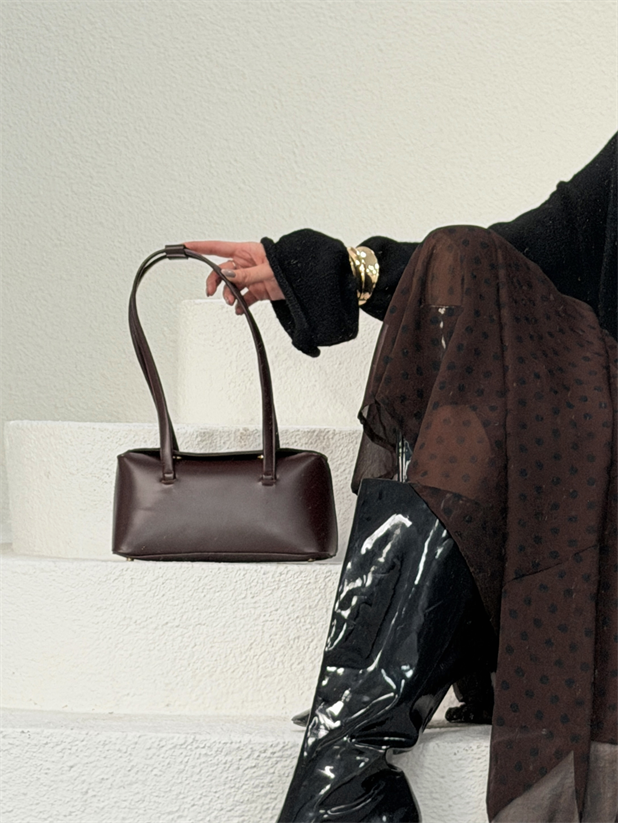 Baget Omuz Çantası - Kahve