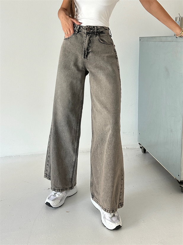 Bol Paça Jean  - Kahve Yıkama