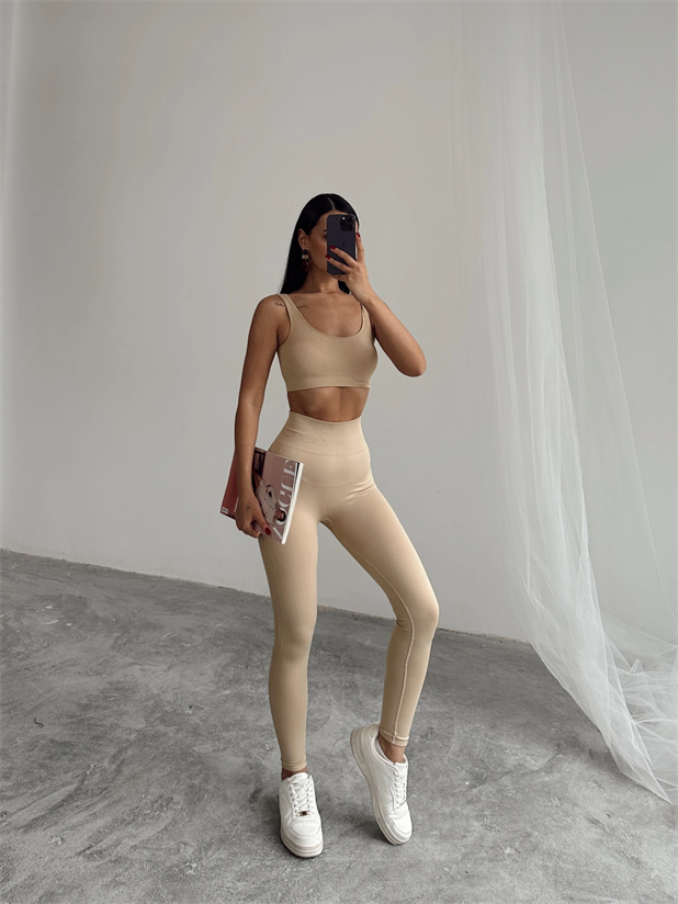 Esnek Tayt Bej - Bej