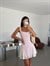 Dantelli Mini Elbise - Pembe