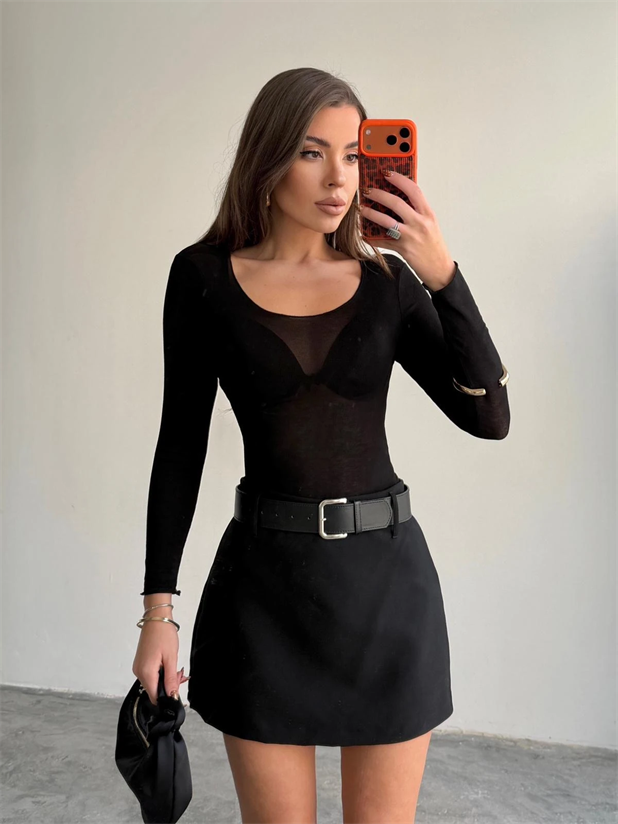 Transparan Body - Siyah