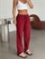 İnce Gabardin Kumaş Pantolon - Bordo