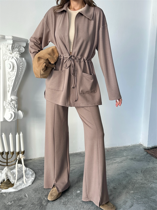 Bağlamalı Modal İkili Takım  - Vizon