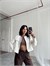 Tüvit Crop Blazer Ceket - Ekru