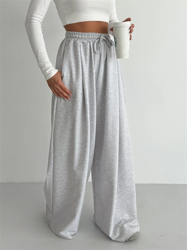 Baggy Salaş Eşofman - Gri Melanj