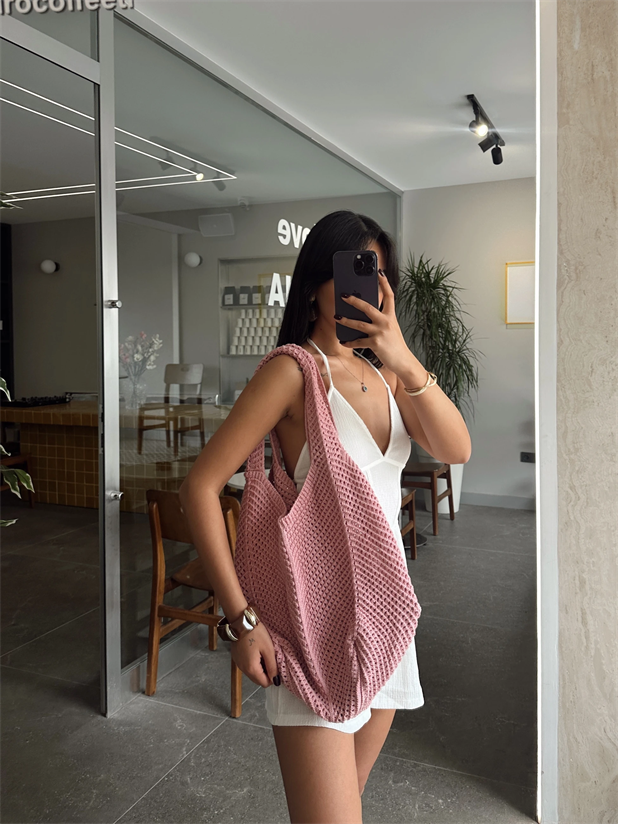 Örgü Çanta - Pembe