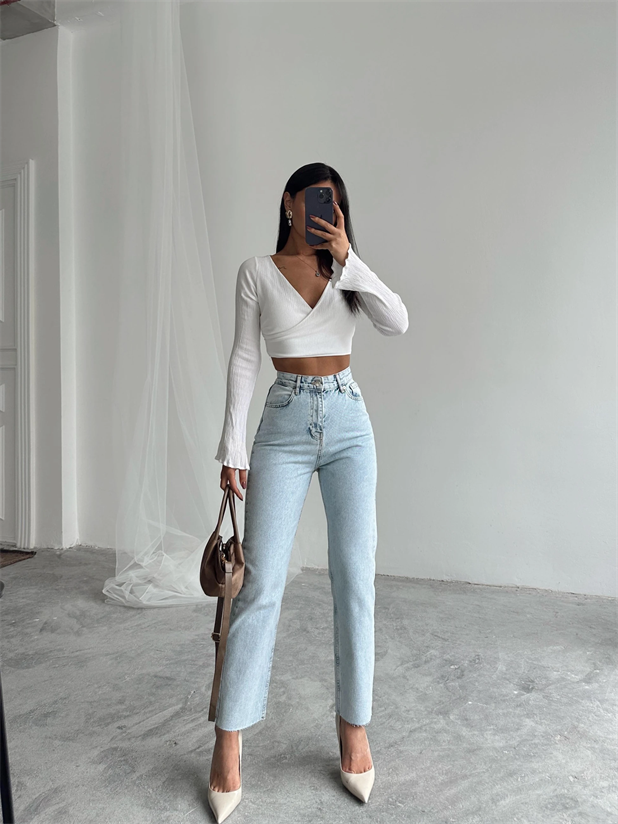 Massimo Mom Fit Jean - Buz Mavi