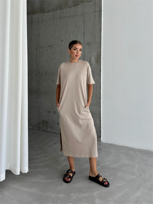 Vera Oversize Elbise Vizon - Vizon