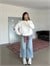 Düz Basic Sweatshırt - Beyaz
