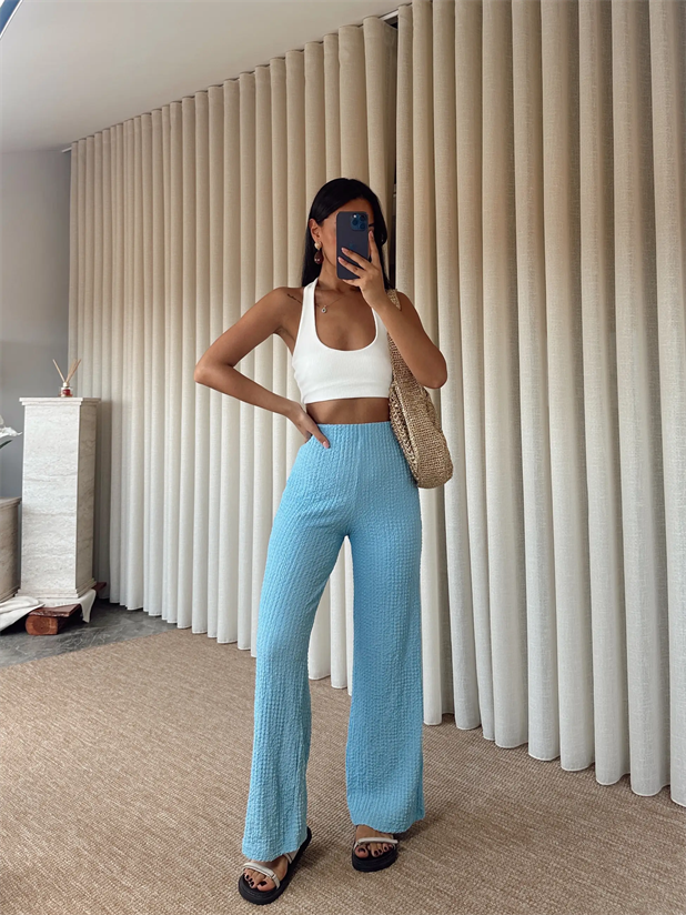 Orıgınal Bürümcük Pantolon  - Bebe Mavi