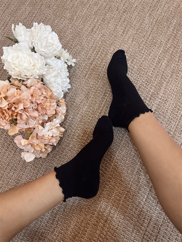 Bambu Soket Çorap - Siyah