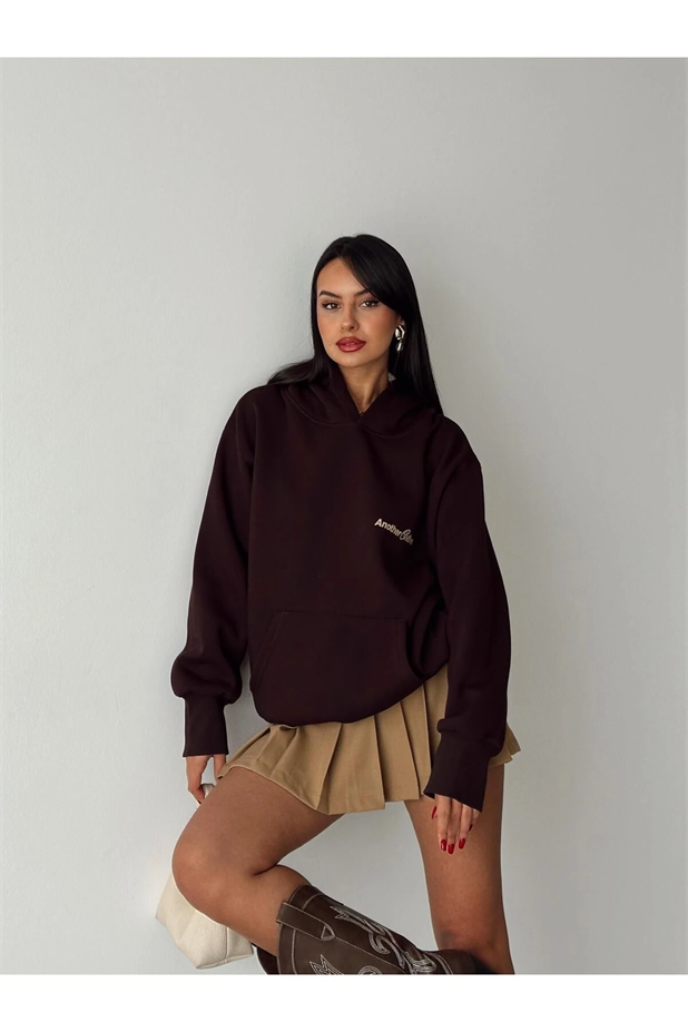 Another Kapüşonlu Sweatshirt Acı kahve - Acı Kahve